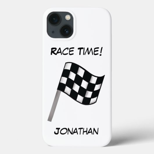 Gecontroleerde naam vlag zwart wit loopgebied - Aa Case-Mate iPhone Case (Achterkant)