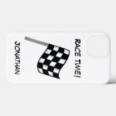 Gecontroleerde naam vlag zwart wit loopgebied - Aa Case-Mate iPhone Case (Achterkant (horizontaal))
