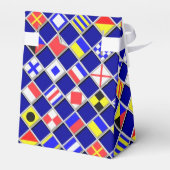 Gecontroleerde Nautical Flags Pattern Decor Bedankdoosjes (Achterkant)