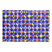 Gecontroleerde Nautical Signal Flags Navy Blue Kussensloop (Achterkant-Links)