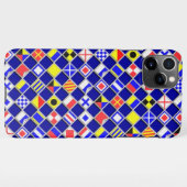 Gecontroleerde Nautical Signal-vlaggen iPhone Hoesje (Achterkant horizontaal)