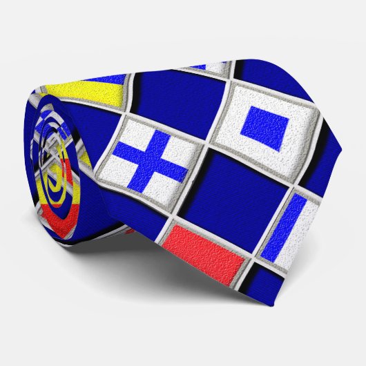 Gecontroleerde Nautical Signal-vlaggen Stropdas (Opgerold)