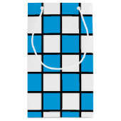 Gecontroleerde omlijnde Turquoise en Black Klein Cadeauzakje (Achterkant)