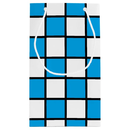 Gecontroleerde omlijnde Turquoise en Black Klein Cadeauzakje (Achterkant)