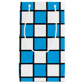 Gecontroleerde omlijnde Turquoise en Black Klein Cadeauzakje (Voorkant)