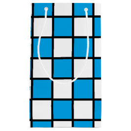 Gecontroleerde omlijnde Turquoise en Black Klein Cadeauzakje