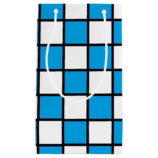 Gecontroleerde omlijnde Turquoise en Black Klein Cadeauzakje (Voorkant)