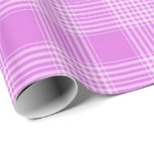 Gecontroleerde Paarse en witte gegoten restanten Cadeaupapier (Rol Hoek)