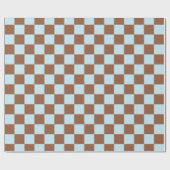 Gecontroleerde pastblauw en bruin cadeaupapier (Vlak)
