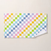 Gecontroleerde pastelregenboog bad handdoek (Handdoek)