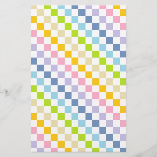 Gecontroleerde pastelregenboog briefpapier (Voorkant)