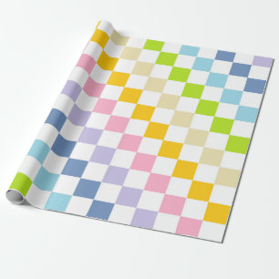 Gecontroleerde pastelregenboog cadeaupapier