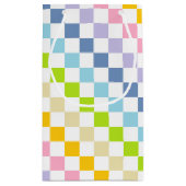 Gecontroleerde pastelregenboog klein cadeauzakje (Achterkant)