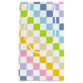 Gecontroleerde pastelregenboog klein cadeauzakje (Voorkant)