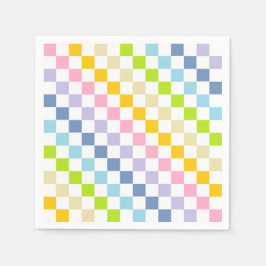 Gecontroleerde pastelregenboog servet