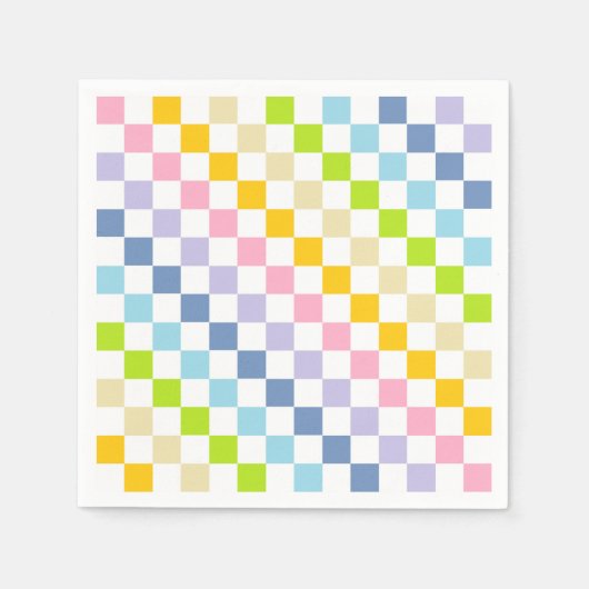 Gecontroleerde pastelregenboog servet (Voorkant)