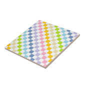 Gecontroleerde pastelregenboog tegeltje (Zijkant)