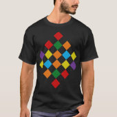 Gecontroleerde patroonregenboog Glitter Gay LGBT P T-shirt (Voorkant)