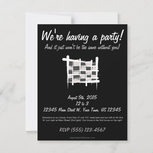 Gecontroleerde penseelvlag kaart (Achterkant)