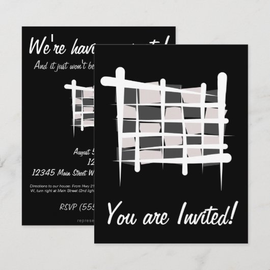 Gecontroleerde penseelvlag kaart (Voorkant / Achterkant)