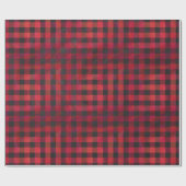 Gecontroleerde Plays Red en Black Cadeaupapier (Vlak)