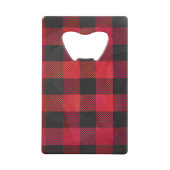 Gecontroleerde Plays Red en Black Creditkaart Flessenopener (Voorkant)