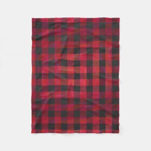 Gecontroleerde Plays Red en Black Fleece Deken (Voorkant)