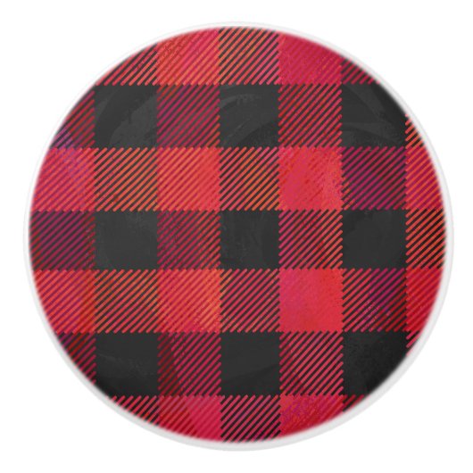 Gecontroleerde Plays Red en Black Keramische Knop (Voorkant)