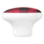 Gecontroleerde Plays Red en Black Keramische Knop (Zijkant)