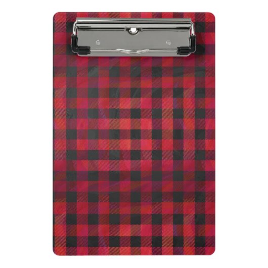 Gecontroleerde Plays Red en Black Mini Klembord (Voorkant)