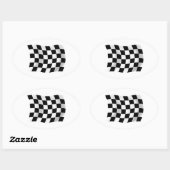 Gecontroleerde ractsticker ovale sticker (Vel)