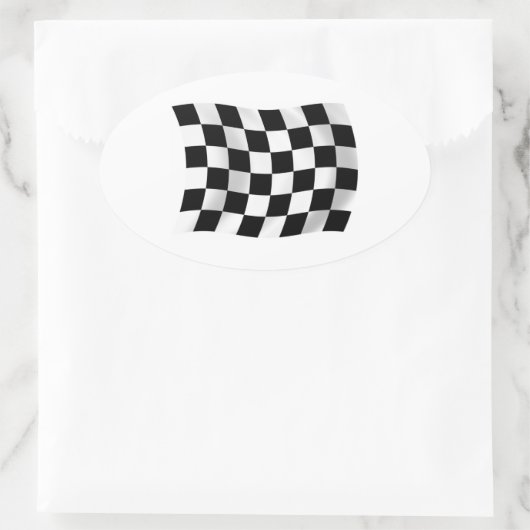 Gecontroleerde ractsticker ovale sticker (Tas)