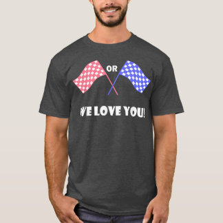 Gecontroleerde rasvlag roze of blauw Baby T-shirt