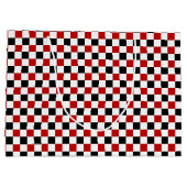 Gecontroleerde Red-White-Black-Gift-tas, groot Large Cadeautasje (Achterkant)
