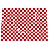 Gecontroleerde Red-White-Gift tas, groot Large Cadeautasje (Voorkant)