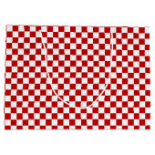 Gecontroleerde Red-White-Gift tas, groot Large Cadeautasje (Achterkant)