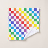 Gecontroleerde regenboog bad handdoek (Wasdoekje)