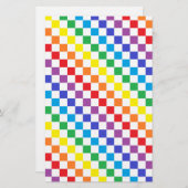 Gecontroleerde regenboog briefpapier (Voorkant / Achterkant)