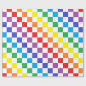 Gecontroleerde regenboog cadeaupapier (Vlak)