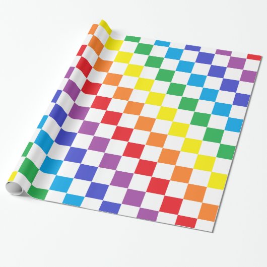 Gecontroleerde regenboog cadeaupapier (Uitgerold)