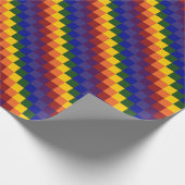 Gecontroleerde regenboog cadeaupapier (Hoek)