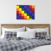 Gecontroleerde regenboog canvas afdruk (Insitu (Slaapkamer))