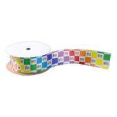 Gecontroleerde regenboog en muzieknotities satijnen lint (Spoel)