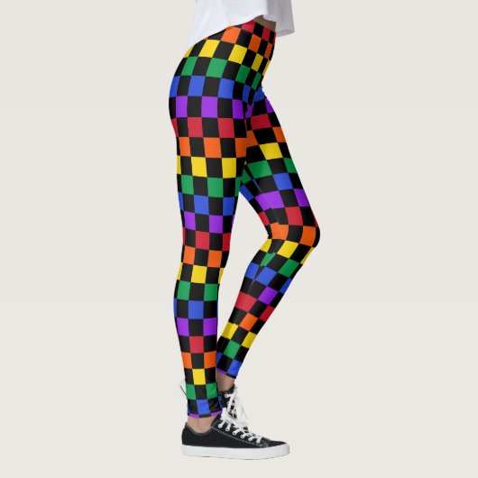 Gecontroleerde regenboog gekleurd leggings (Rechts)