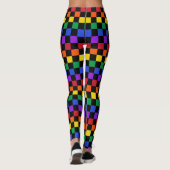 Gecontroleerde regenboog gekleurd leggings (Achterkant)