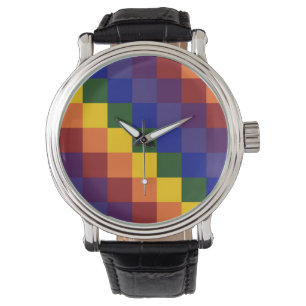 Gecontroleerde regenboog horloge