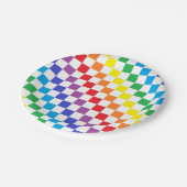 Gecontroleerde regenboog papieren bordje (Gekanteld)