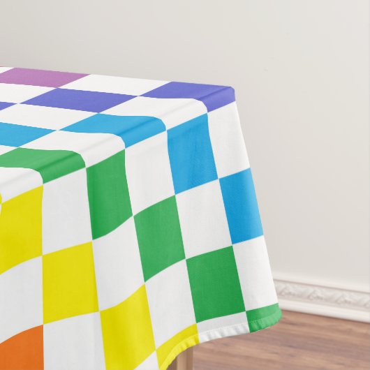 Gecontroleerde regenboog tafelkleed (Voorbeeld)
