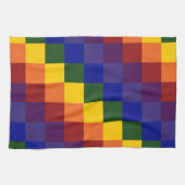 Gecontroleerde regenboog theedoek (Horizontaal)