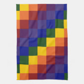 Gecontroleerde regenboog theedoek (Verticaal)